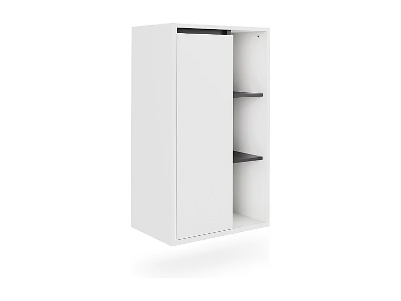 Mobiletto midi bianco/grigio 50x33x86 viola