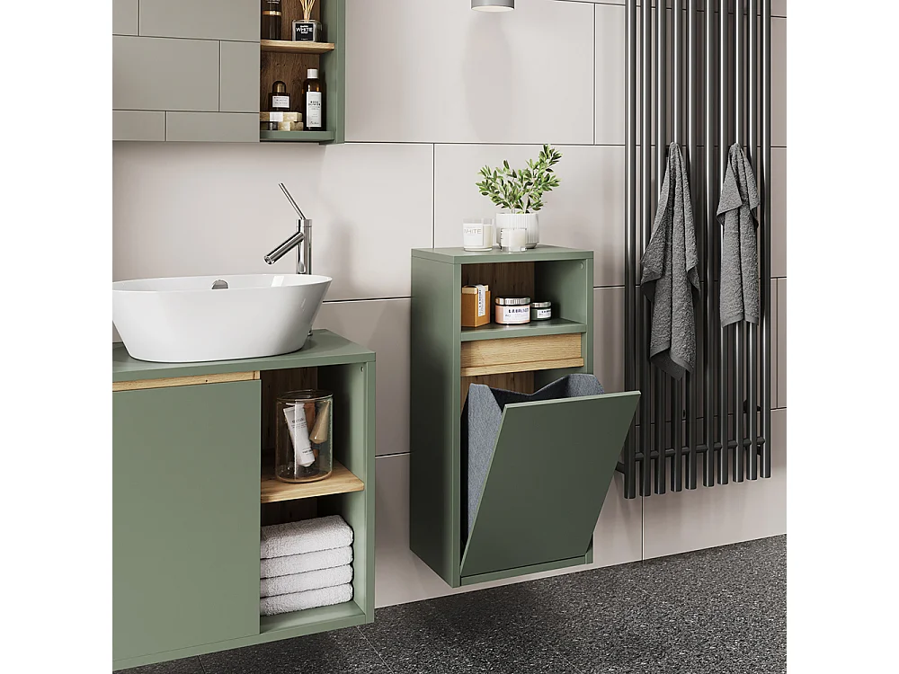 Armario de baño verde/artesano 38x33x80 viola