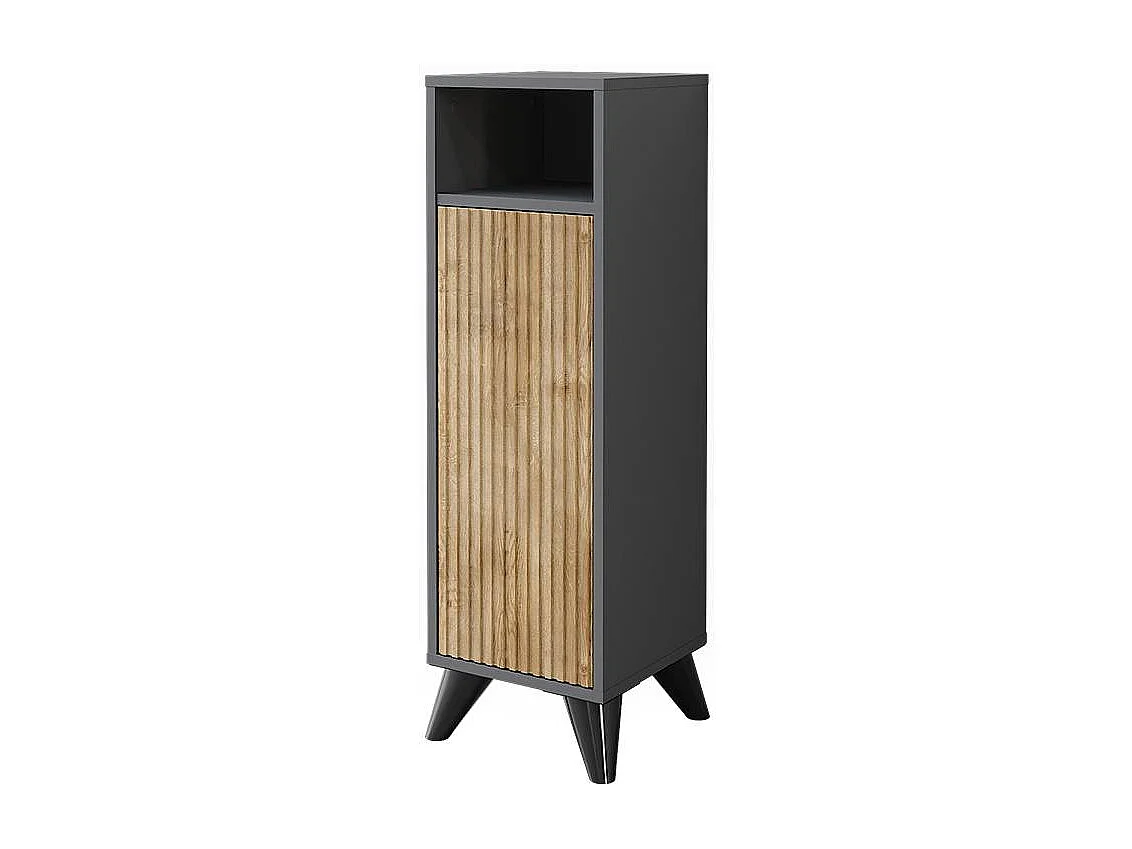 Armoire Midischrank anthracite/chêne de montagne 30x30x97 leano