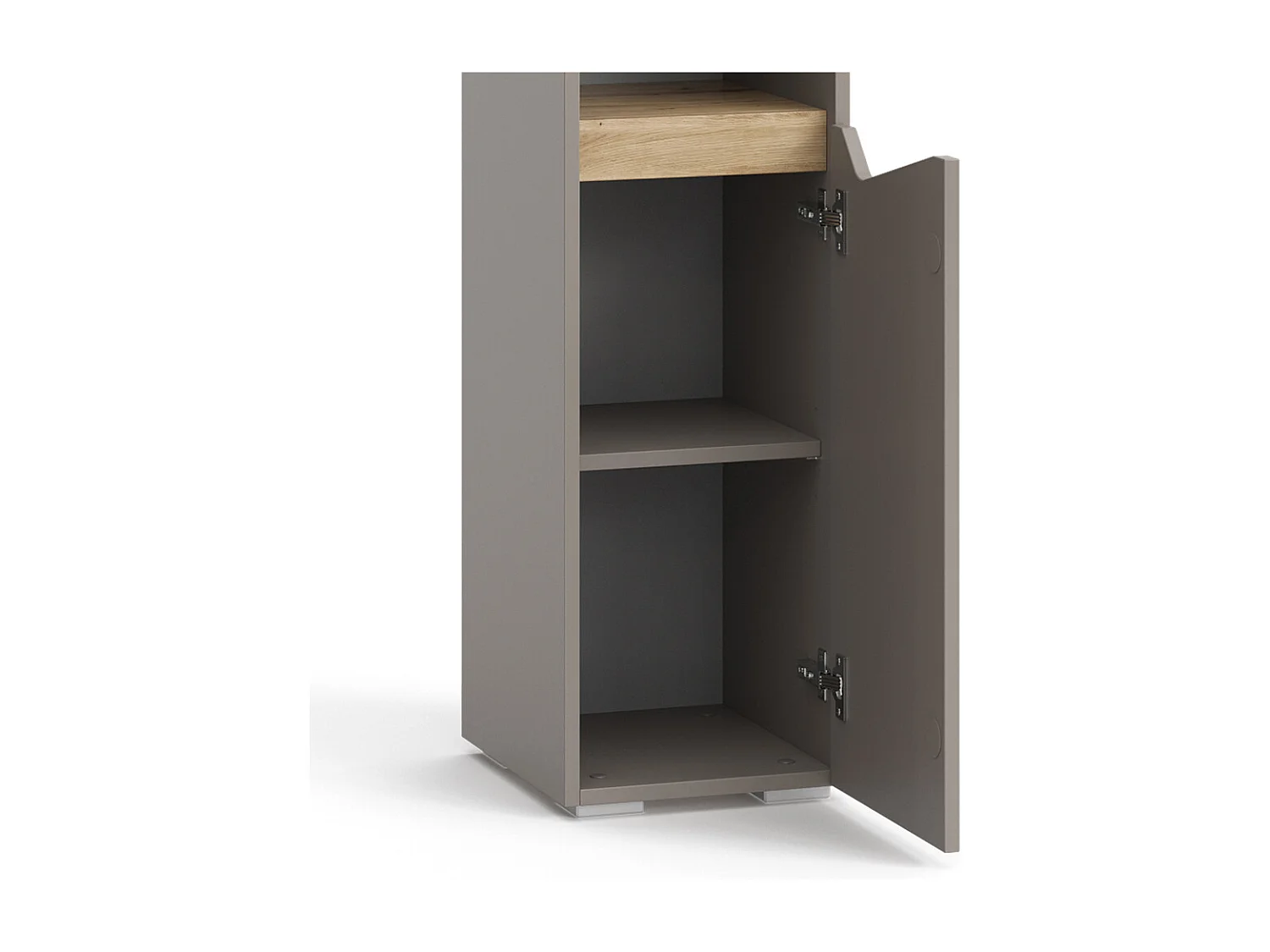 Meuble salle de bain greige/artisan 30x35x180 marelle