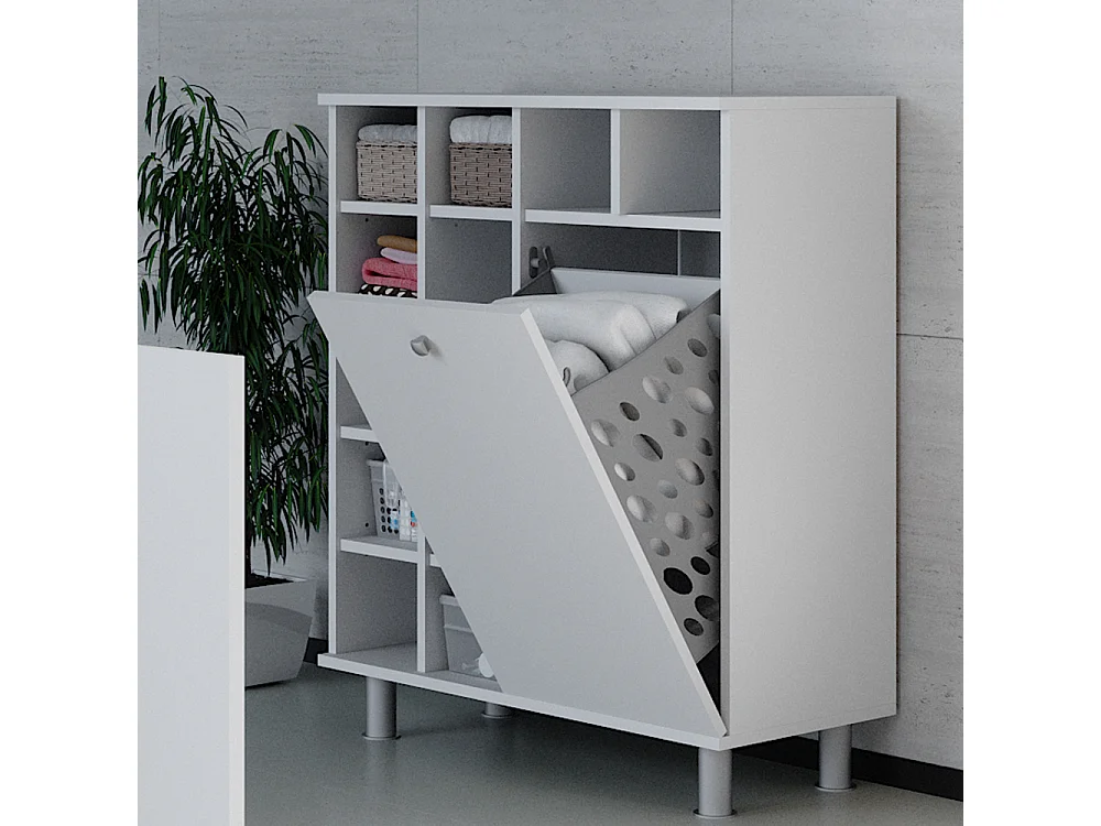 Badschrank weiß 78.4x34x91.6 fynn