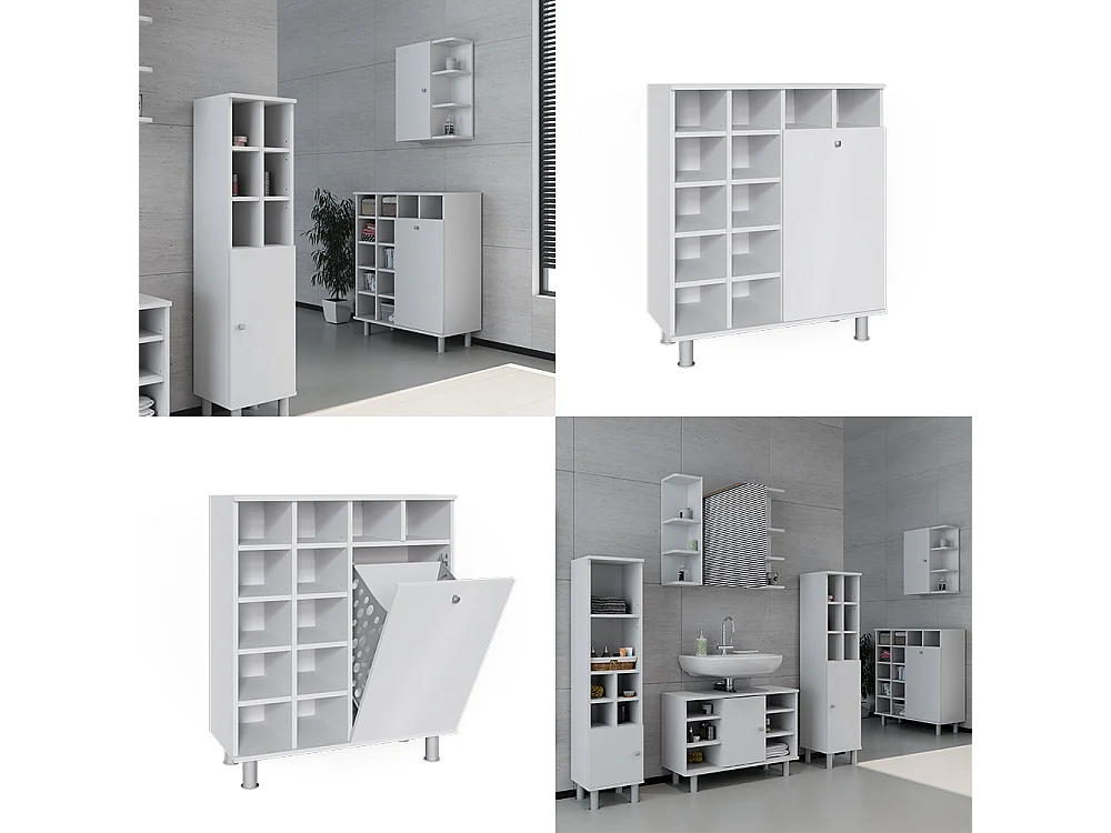 Badschrank weiß 78.4x34x91.6 fynn