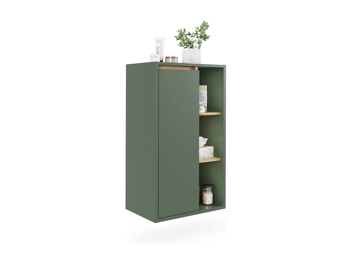 Mobiletto midi verde/artigianale 50x33x86 viola
