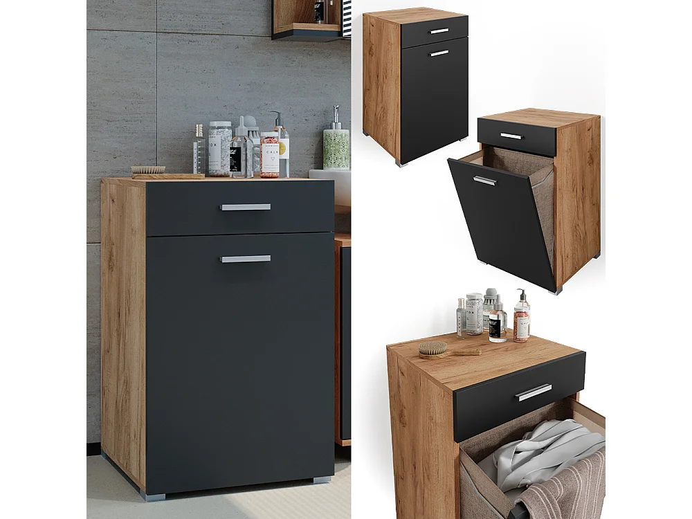 Badschrank anthrazit 50x45x78.5 matteo