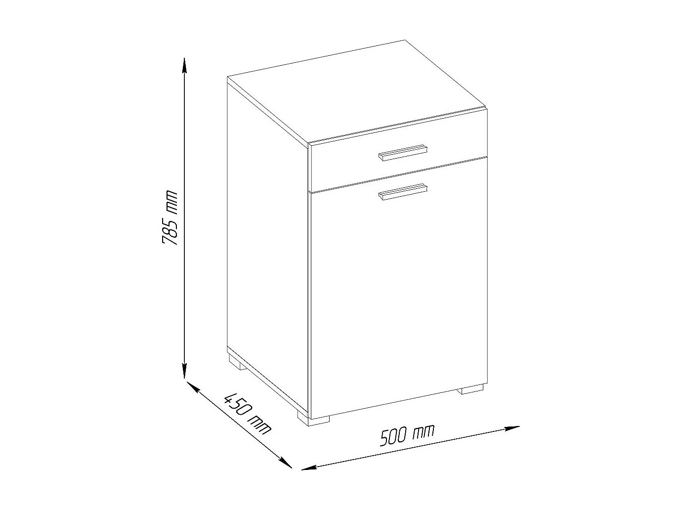 Badschrank anthrazit 50x45x78.5 matteo