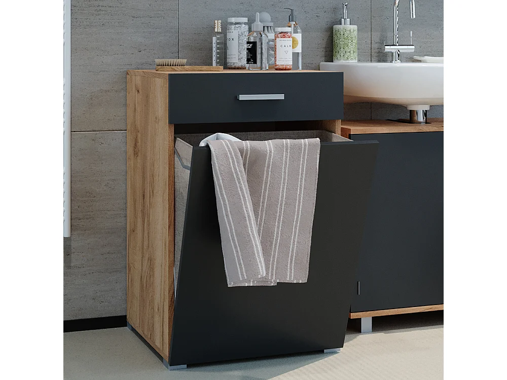 Armoire de salle de bain anthracite 50x45x78.5 matteo