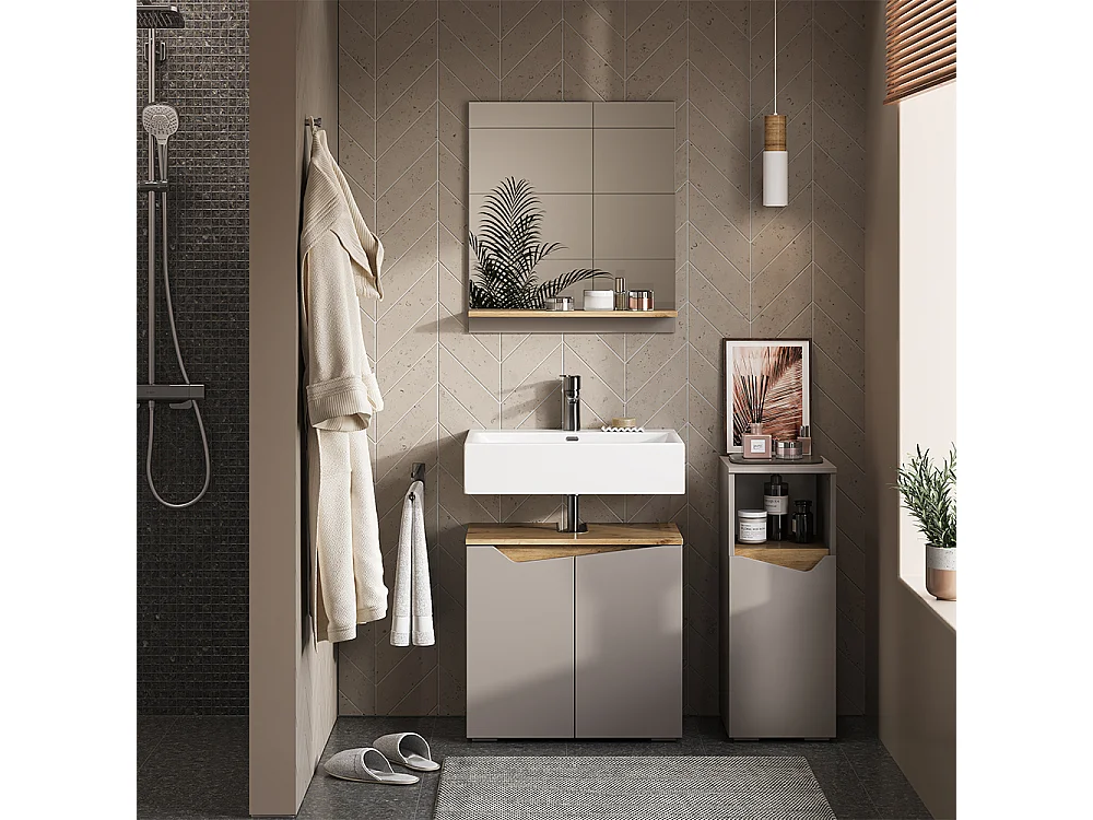 Armoire moyenne grège 30x35x74.5 marelle