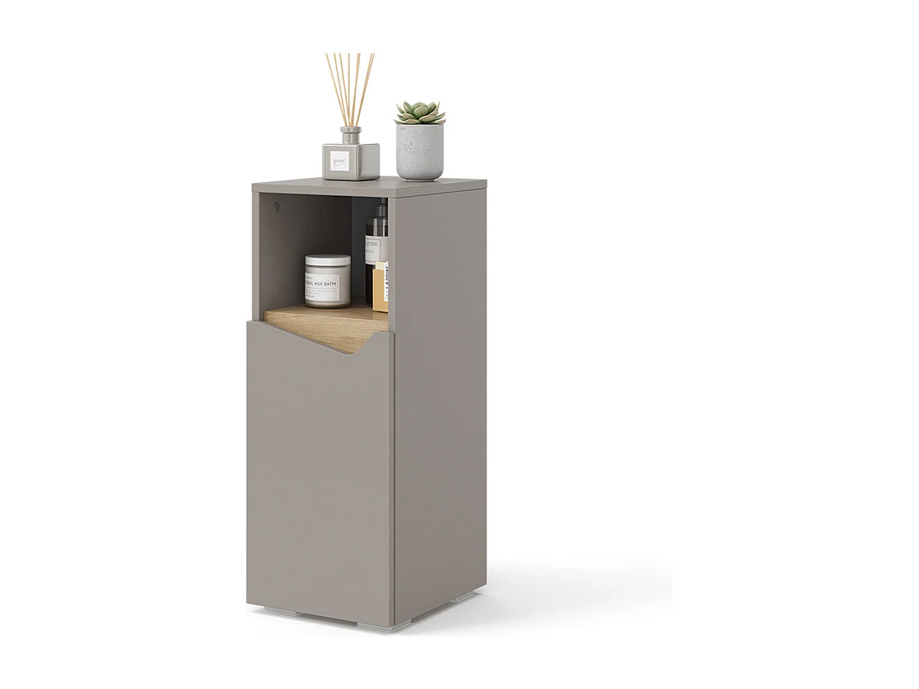 Armoire moyenne grège 30x35x74.5 marelle