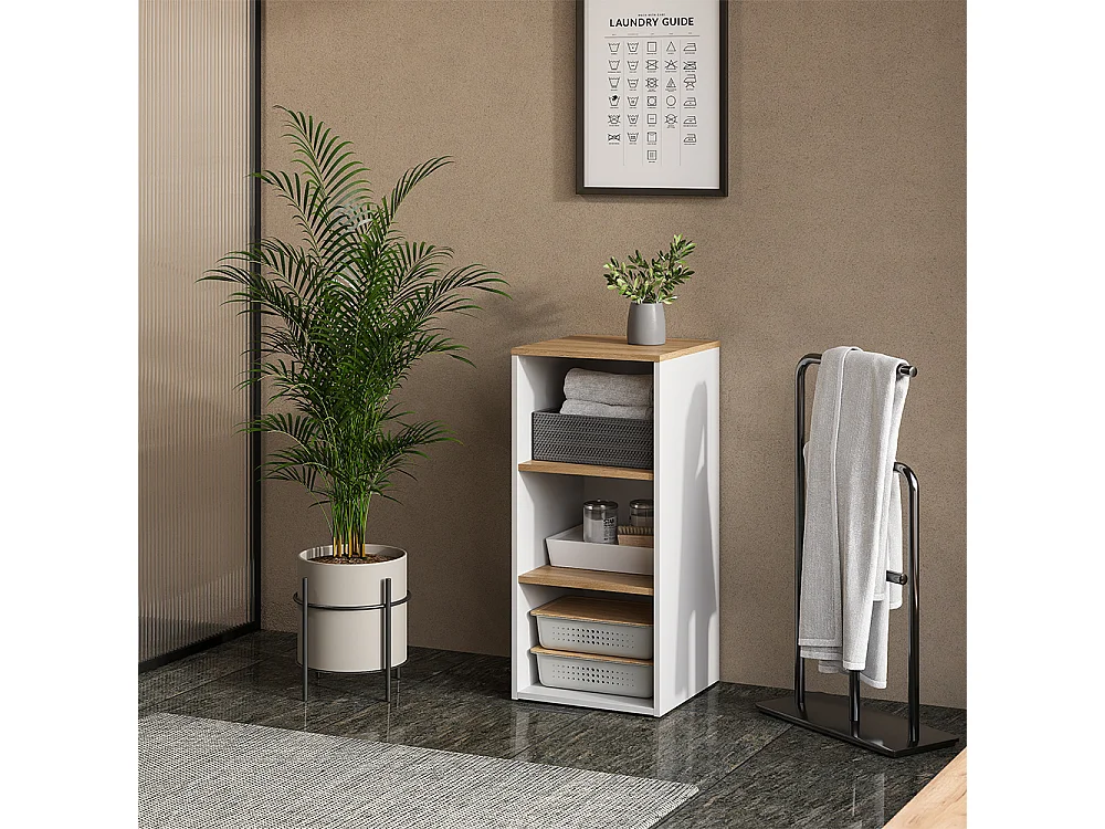 Meuble salle de bain blanc/artisan 40.2x40.5x88.2 viktor