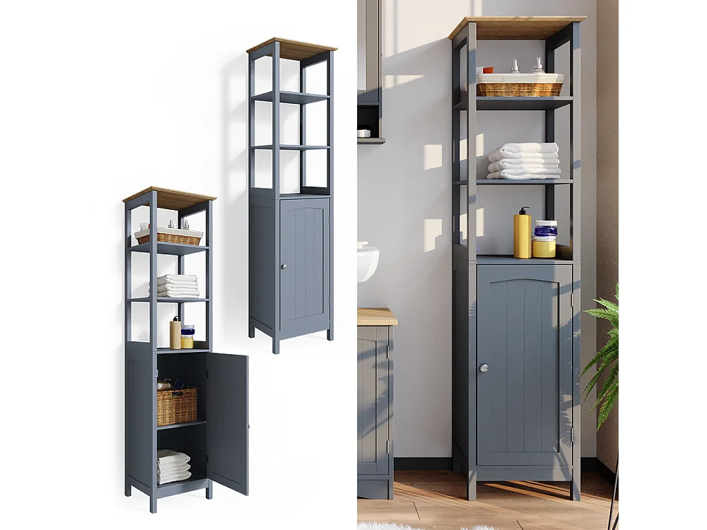 Badschrank grau 40x32x160 bianco