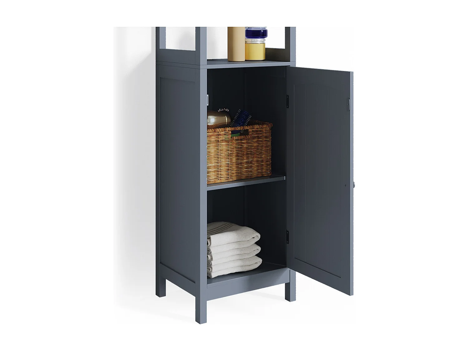 Badschrank grau 40x32x160 bianco