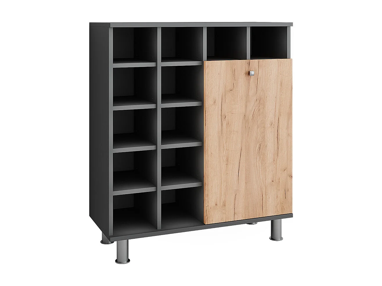 Wäscheschrank  anthrazit/goldkraft eiche 78.4x34x91.6 fynn
