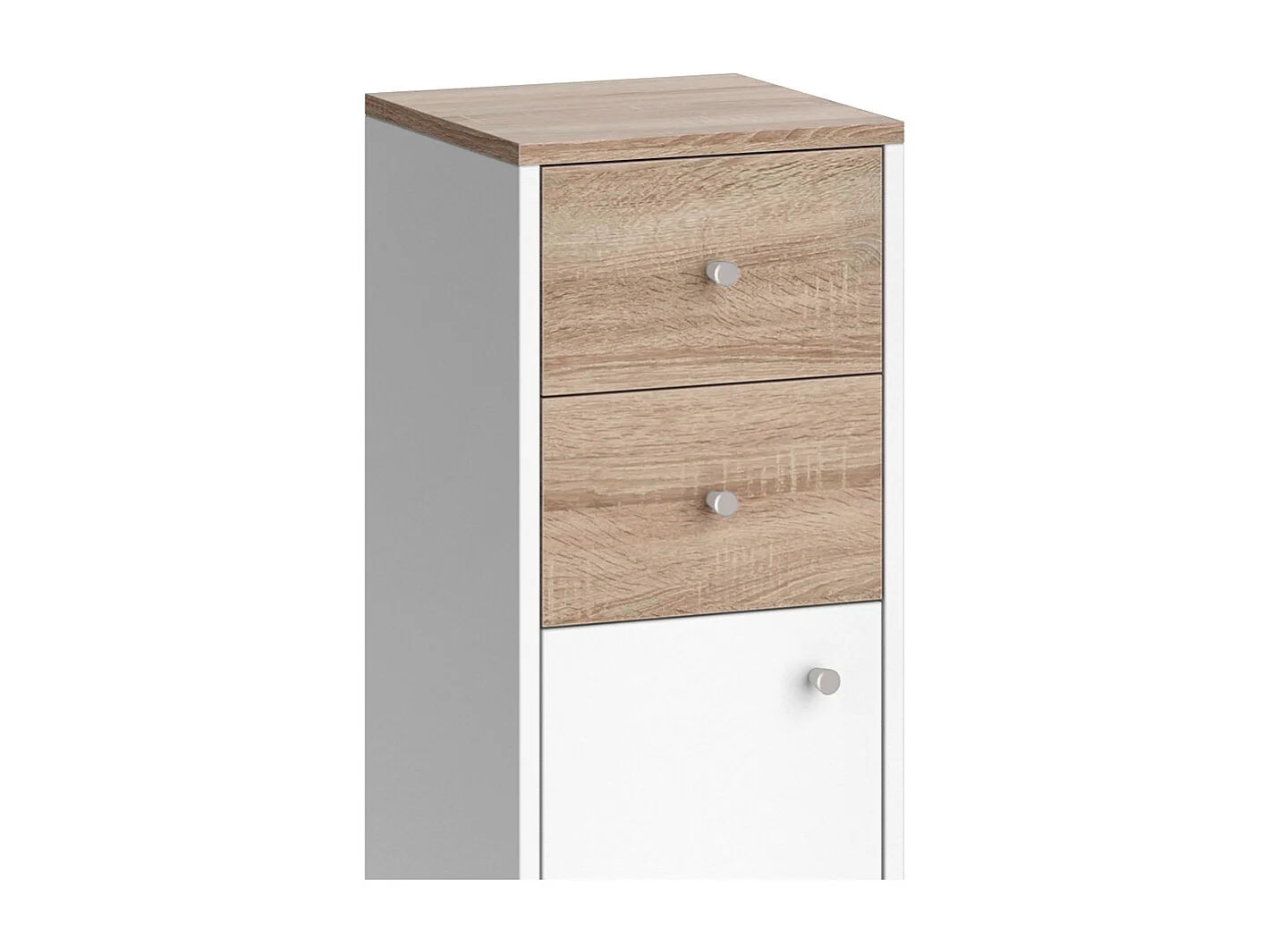 Meuble salle de bain blanc 30x30x95 senyo