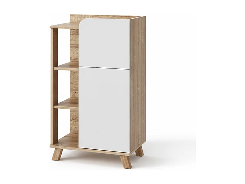 Meuble salle de bain sonoma/blanc 50x35x90 karen