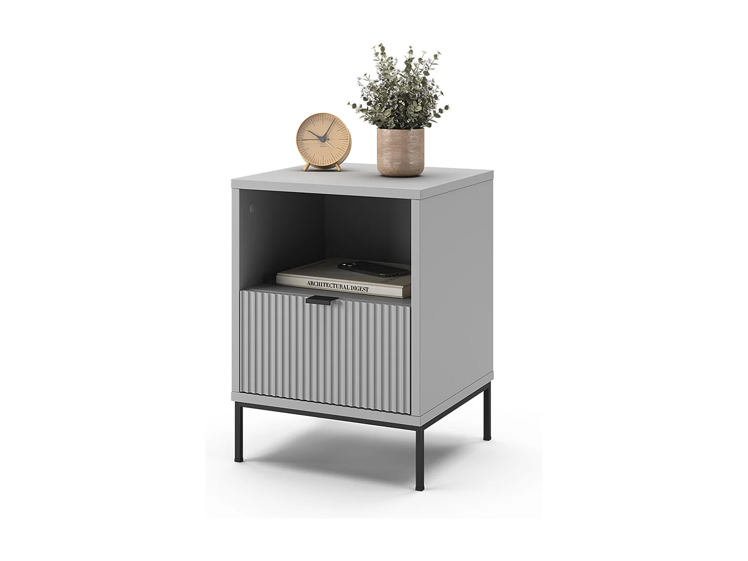 Nachttisch grau 40x38.1x55 eliza