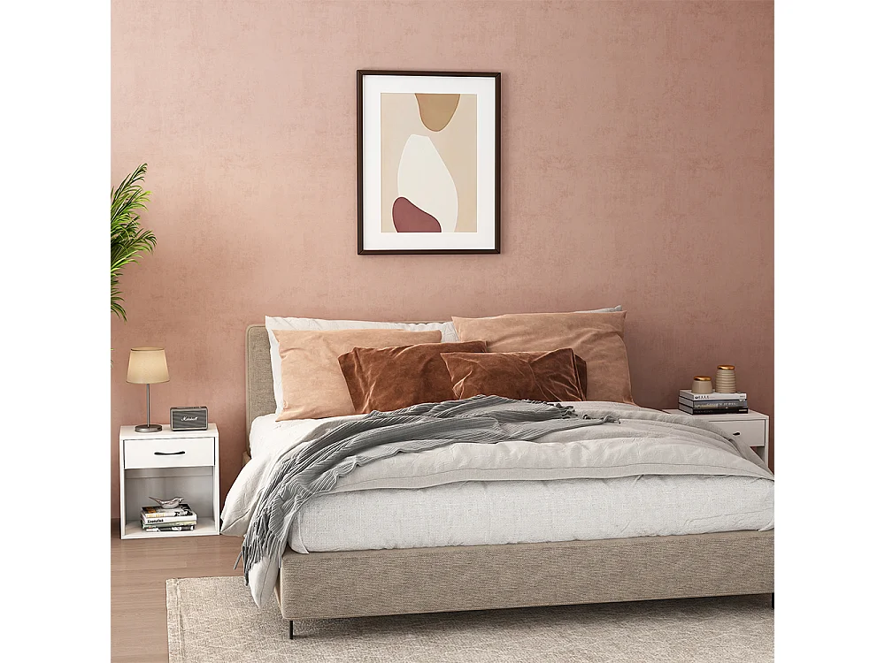 Mesilla de noche blanco 39x28x41 virela