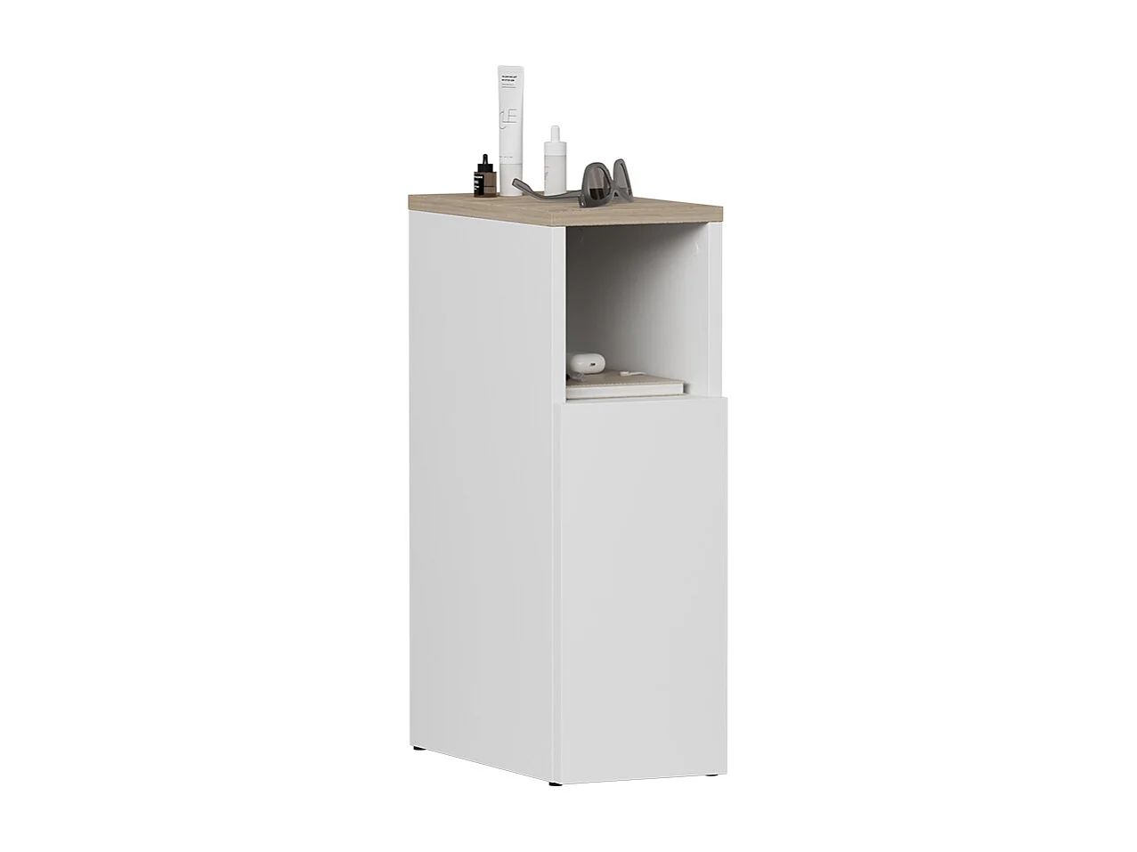 Sengebord hvid/sonoma 20x35x59.5 enton