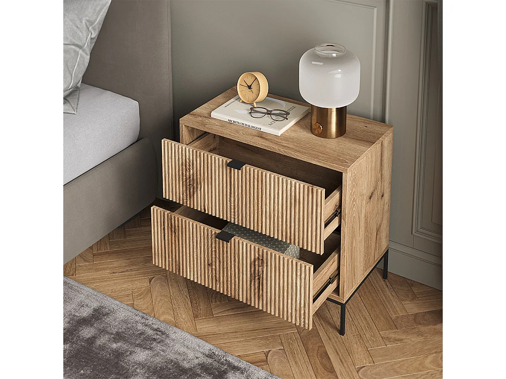 Table de chevet chêne viking 66x36x60 eliza