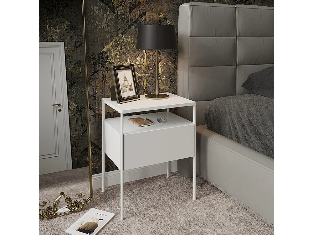 Nachttisch weiß 40x30x50 mira