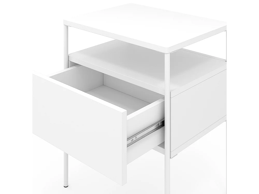 Table de chevet blanc 40x30x50 mira