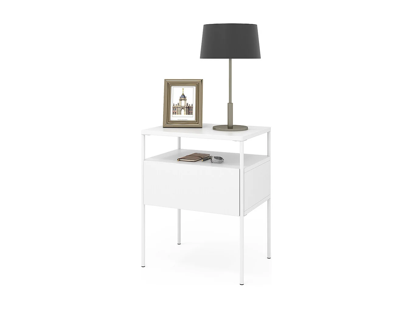 Sengebord hvid 40x30x50 mira