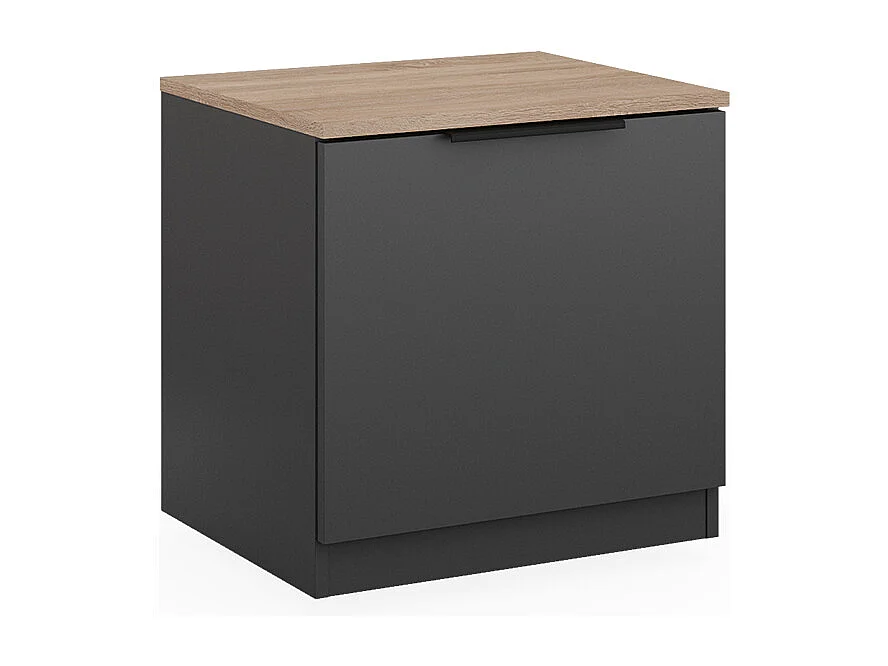 Table de chevet anthracite/sonoma 50x42x50 betti