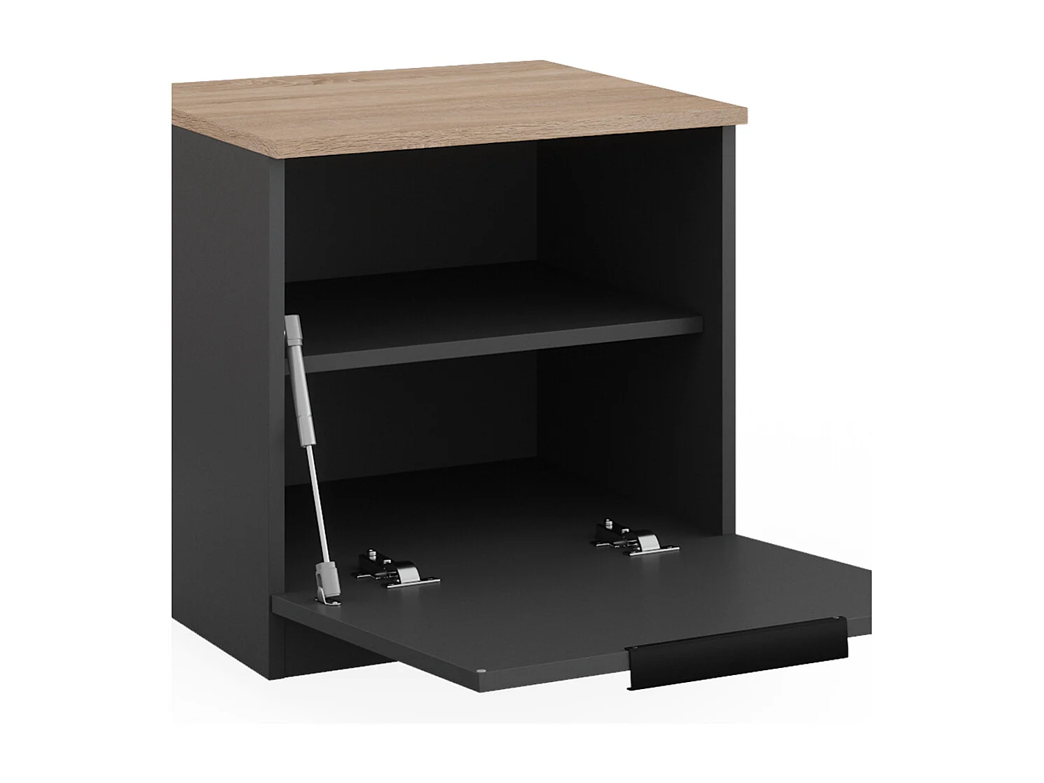 Table de chevet anthracite/sonoma 50x42x50 betti