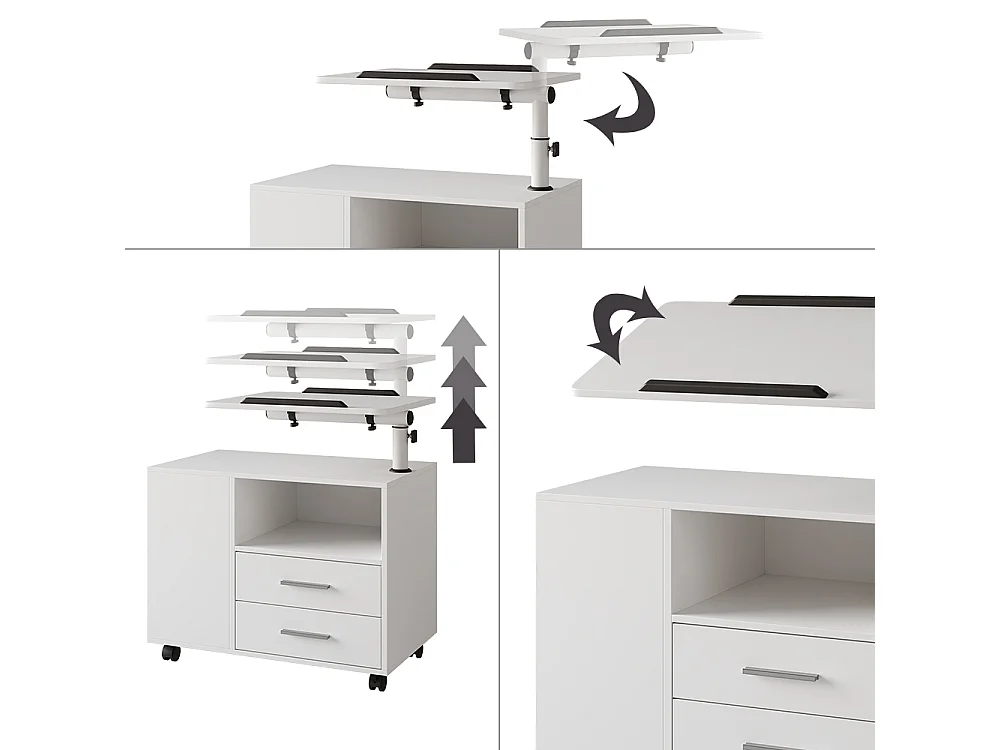 Nachttisch weiß 80x40x88 bora