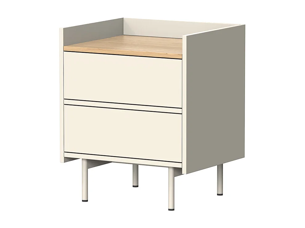 Table de chevet crème 48x40x58 velina