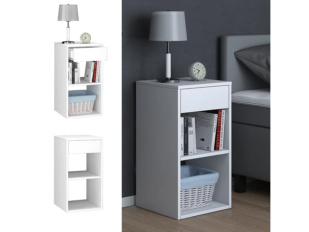 Stolik nocny biały 35x35x65 dany