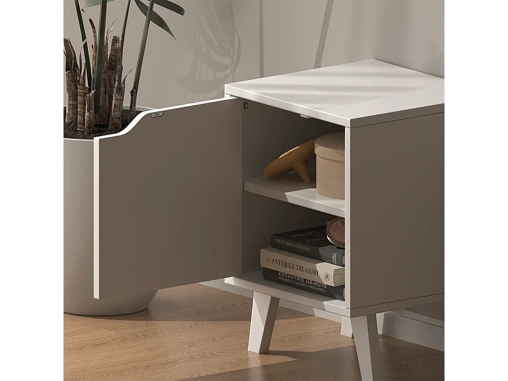 Nachttisch weiß 34.5x32x47 malu