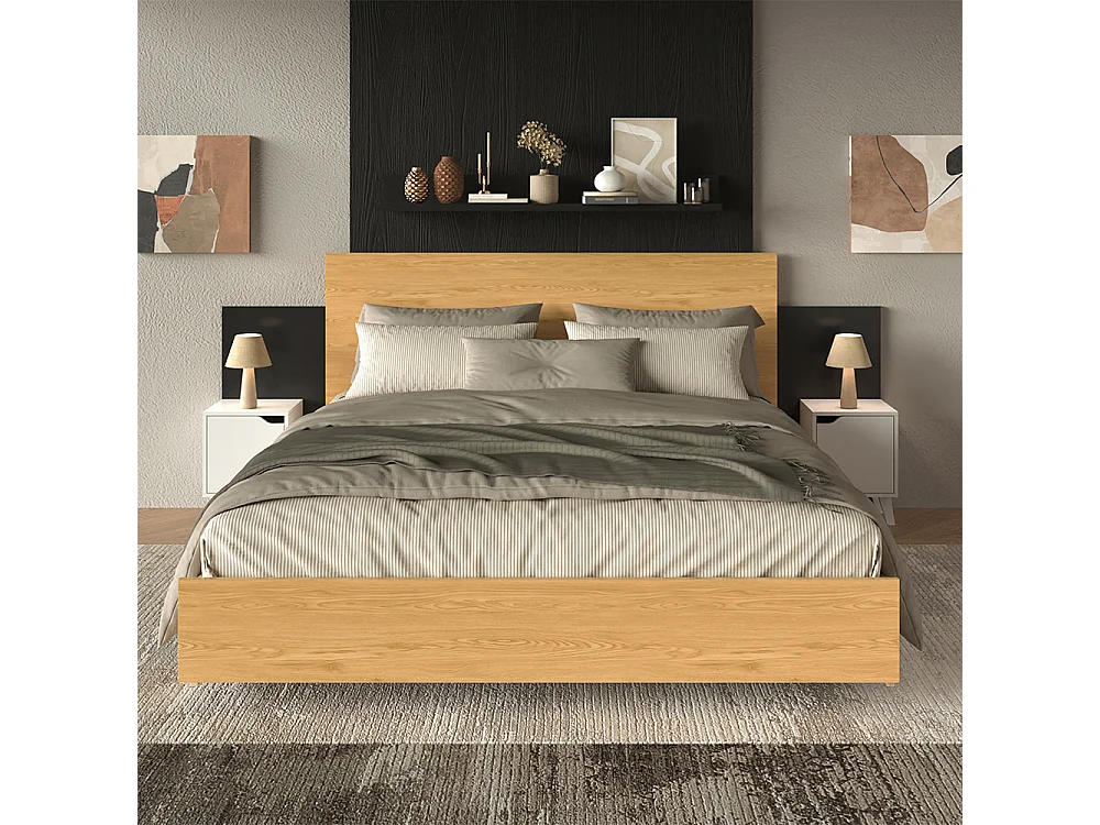 Table de nuit blanc 34.5x32x47 malu