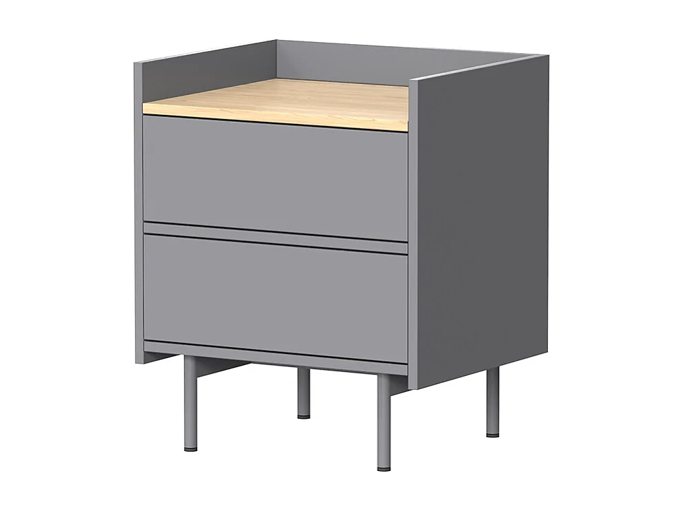 Table de chevet gris 48x40x58 velina