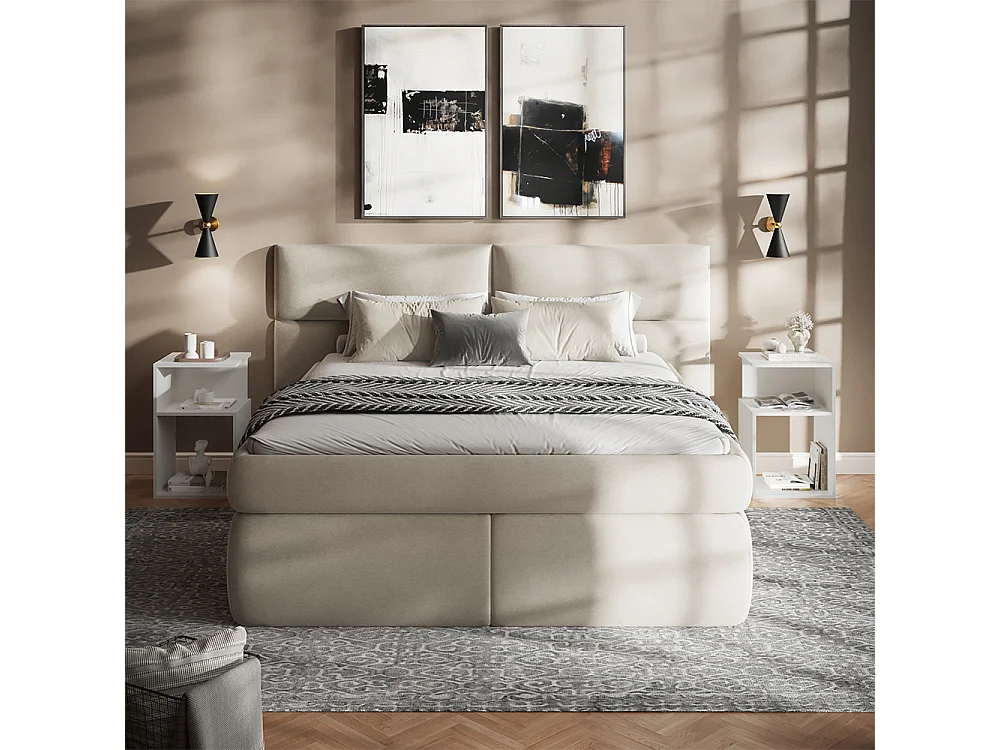 Table de nuit blanc 40x35x65.3 elios