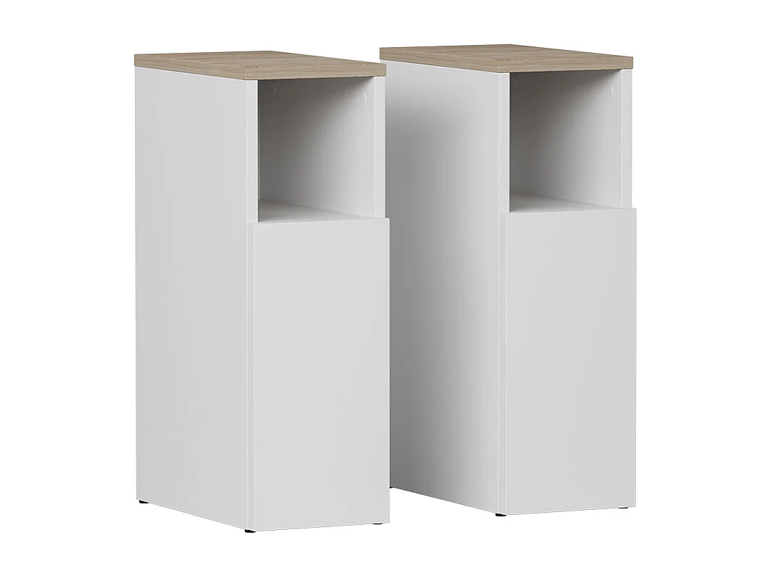 Table de nuit blanc/sonoma 20x35x59.5 enton