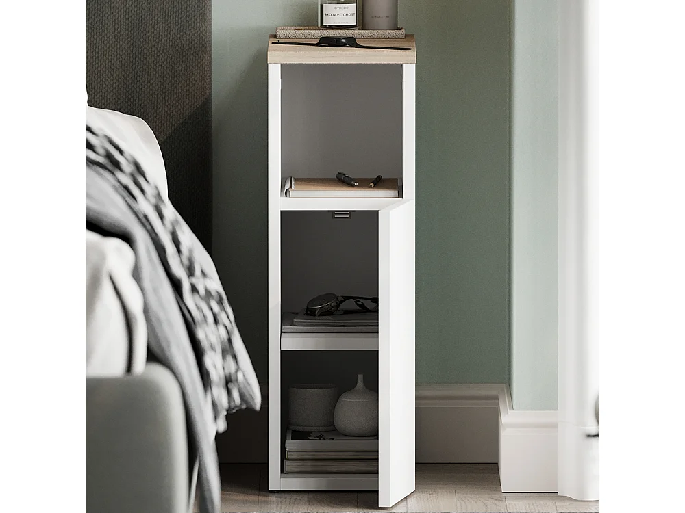 Table de nuit blanc/sonoma 20x35x59.5 enton