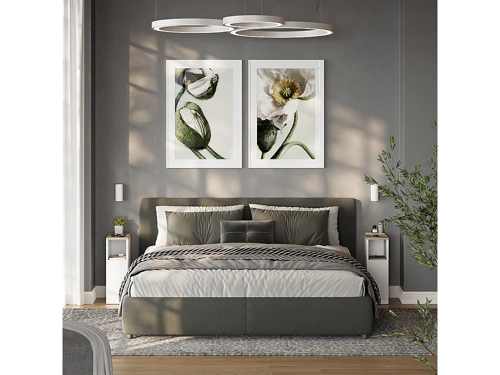 Table de nuit blanc/sonoma 20x35x59.5 enton