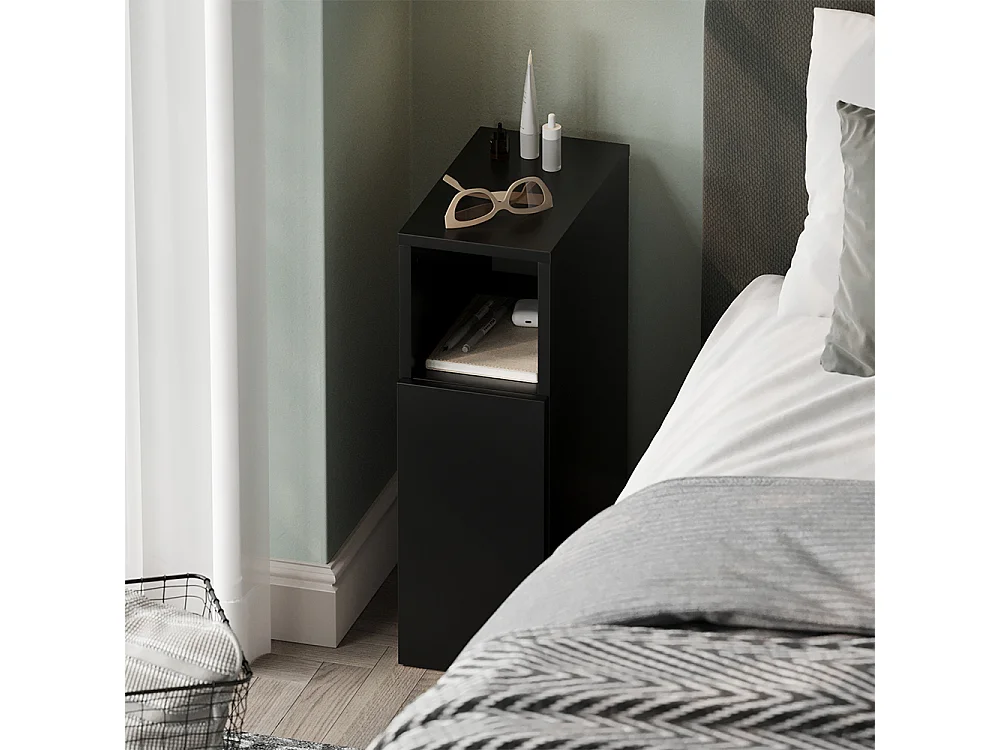 Table de nuit noir 20x35x59.5 enton