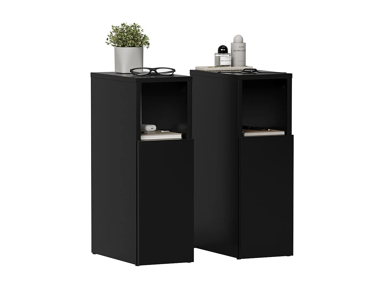 Table de nuit noir 20x35x59.5 enton