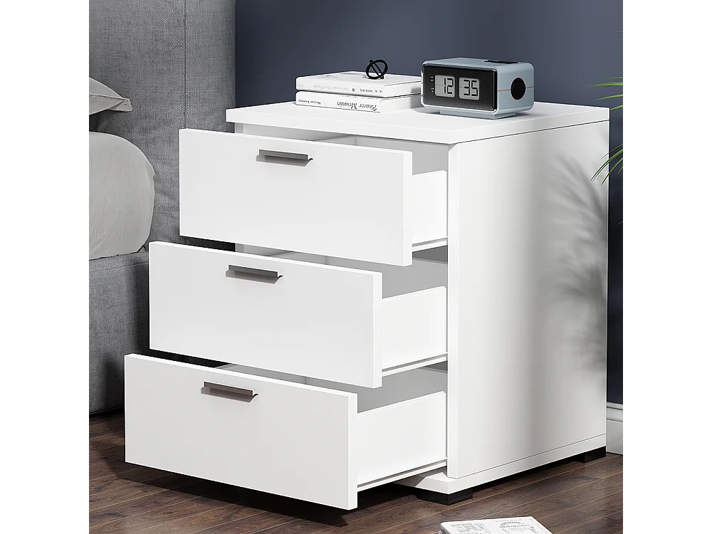 Table de chevet blanc 46.2x42x60 marseille