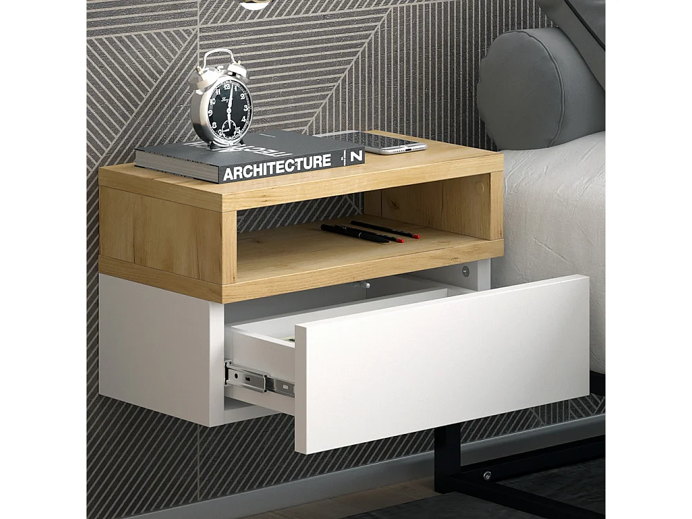 Table de chevet marron 45x25.3x28 urbano