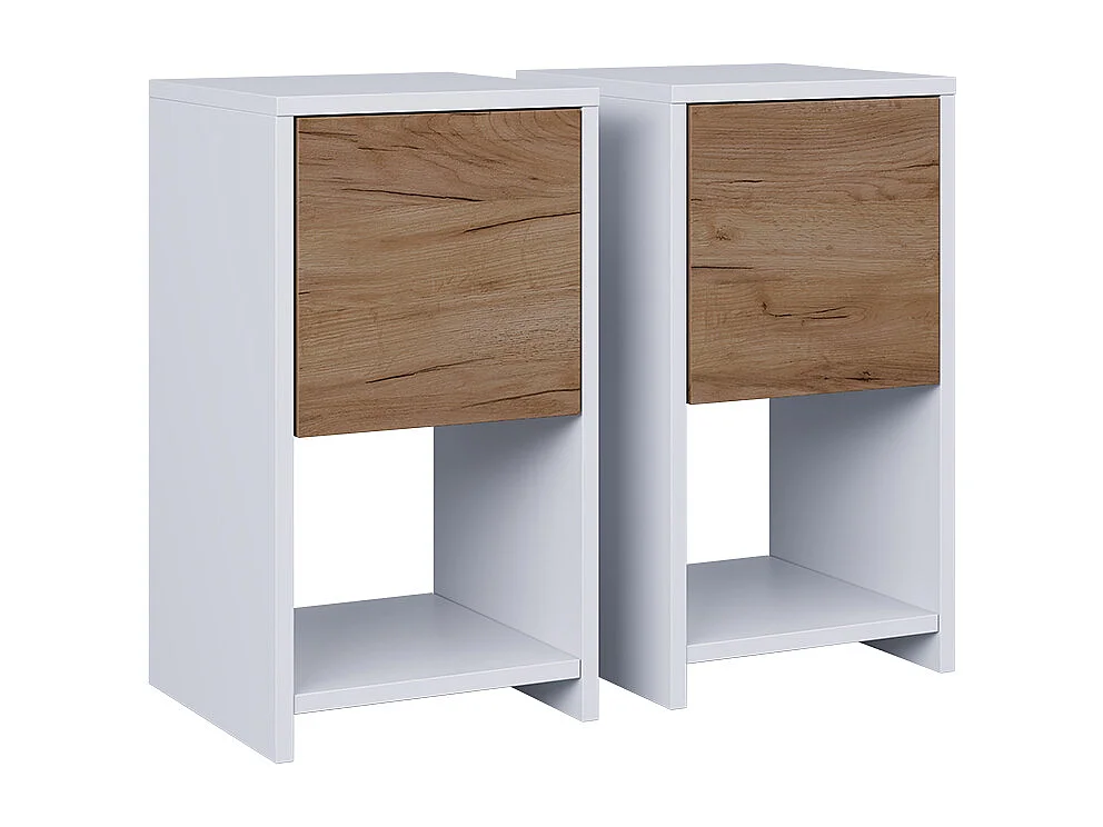 Table de nuit chêne blanc/force de lor 30x30x55 evo