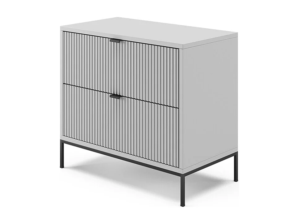 Table de chevet gris 66x36x60 eliza