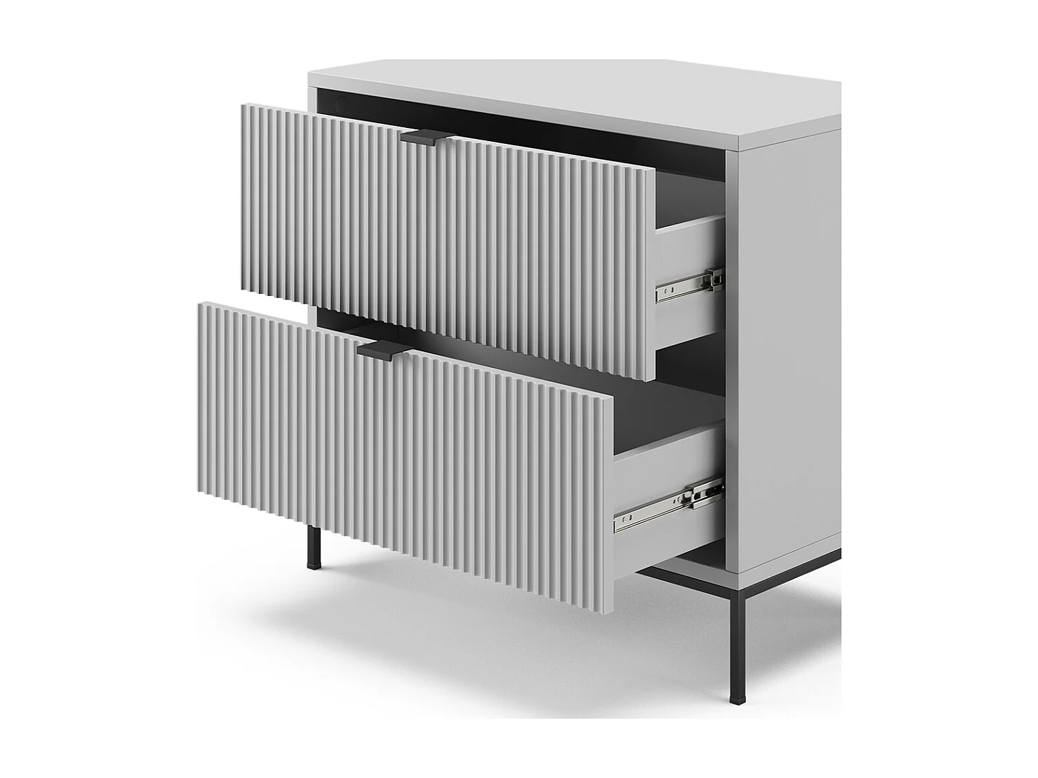 Table de chevet gris 66x36x60 eliza