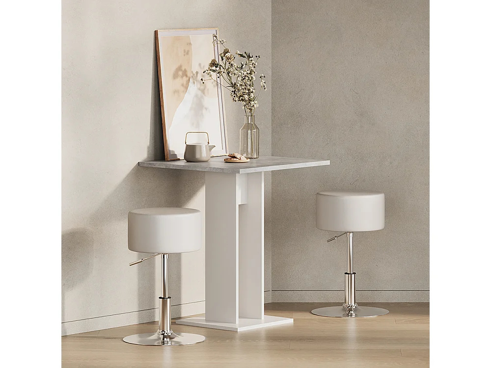 Table de nuit blanc 40x38.1x55 eliza