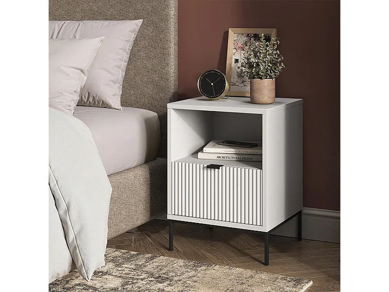 Mesilla de noche blanco 40x38.1x55 eliza