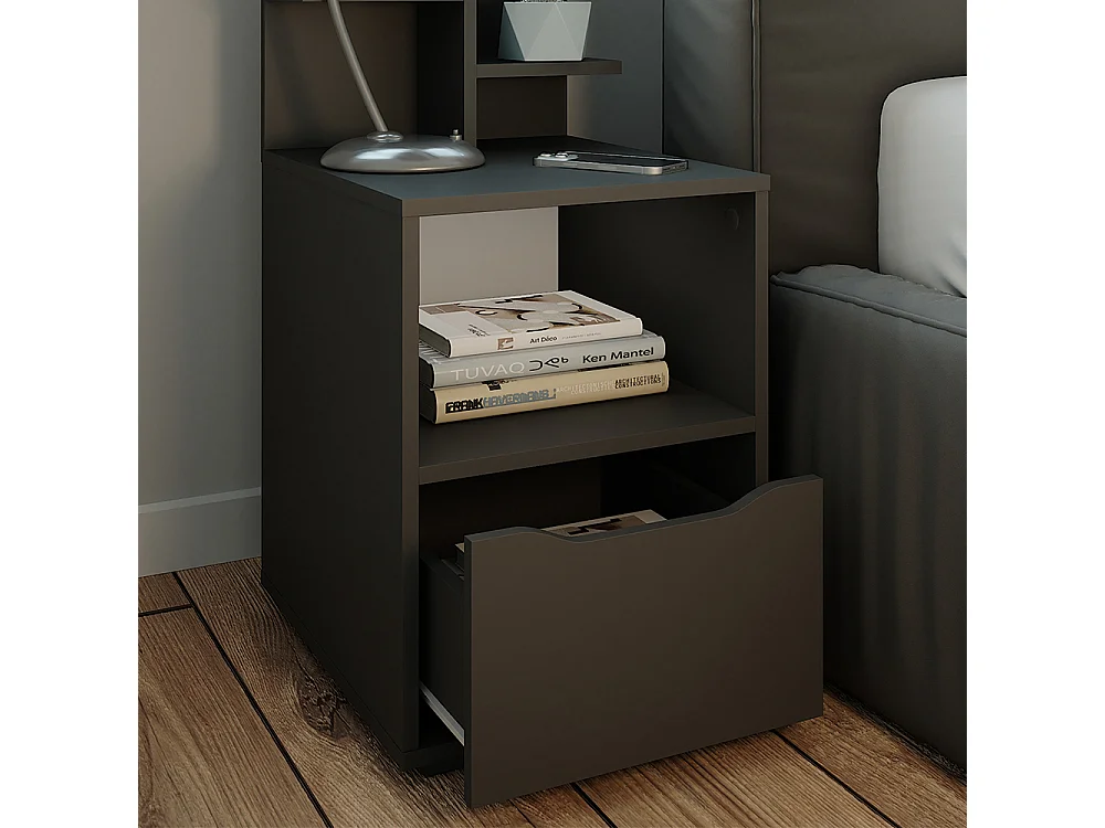 Nachttisch anthrazit 40x48x82.2 ruben