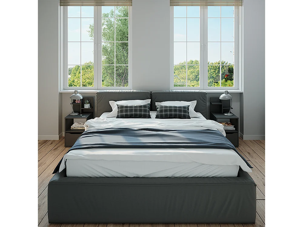 Nachttisch anthrazit 40x48x82.2 ruben