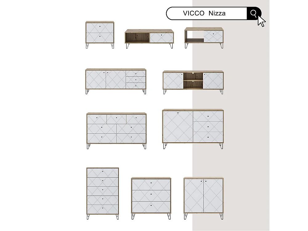 Mesilla de noche roble artesanal 66x36x60.2 nizza