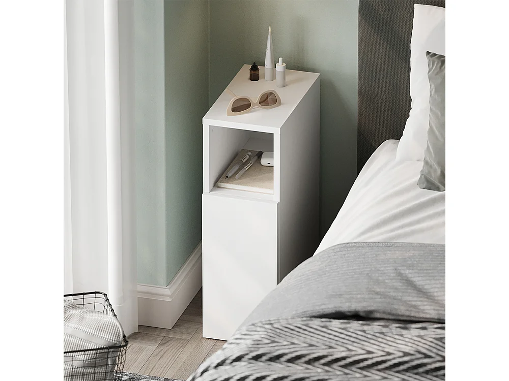 Table de nuit blanc 20x35x59.5 enton